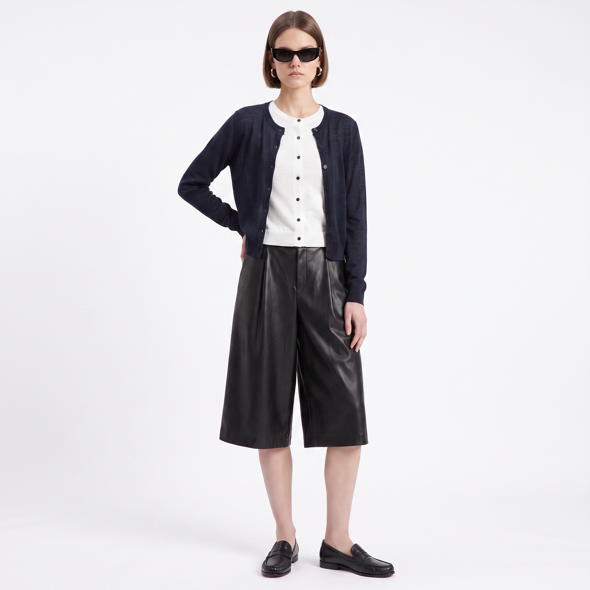 Cardigan femme boutonné à effet deux en un ANALIE, ARTLOVE
