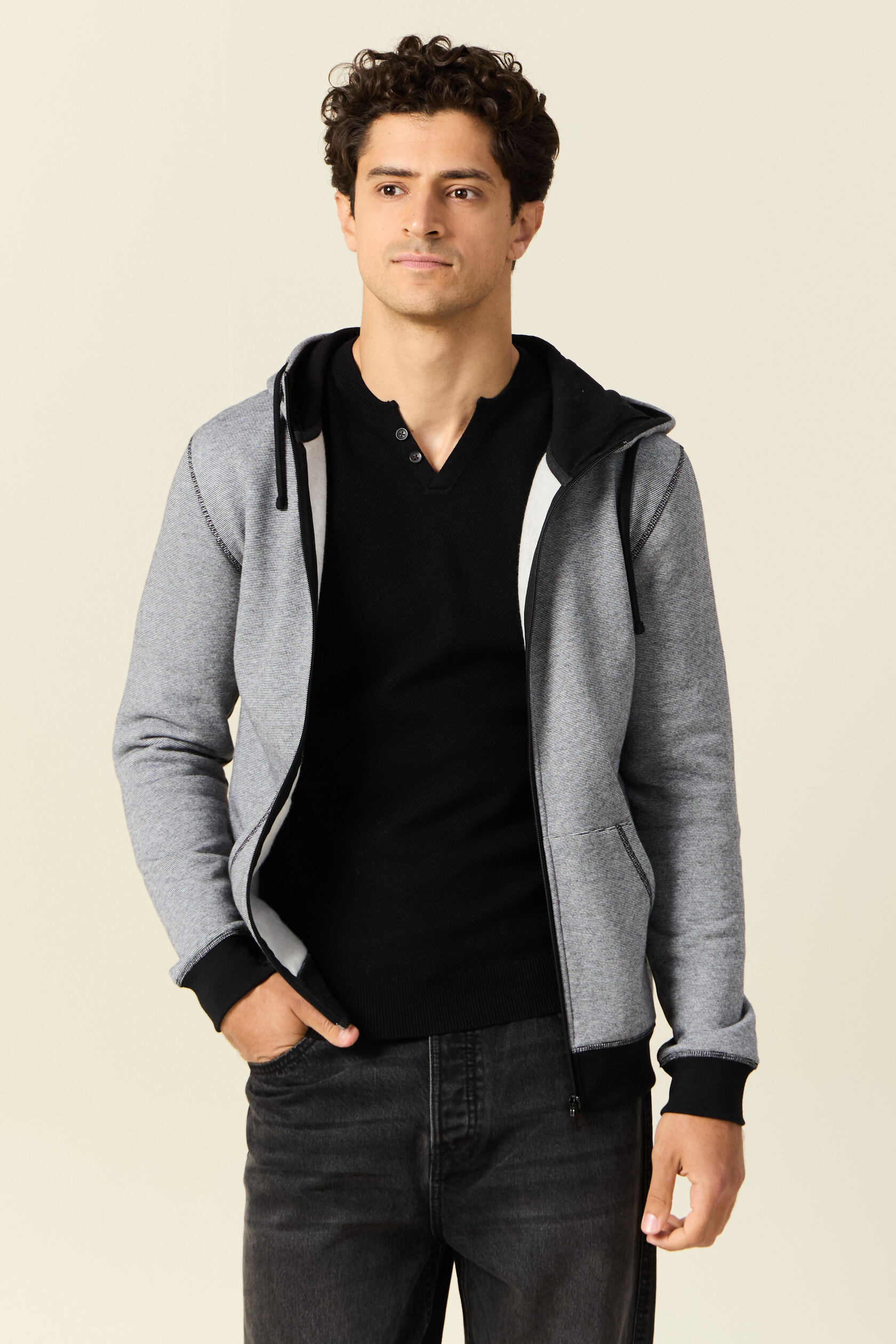 Gilet manches longues zippé, BONOBO