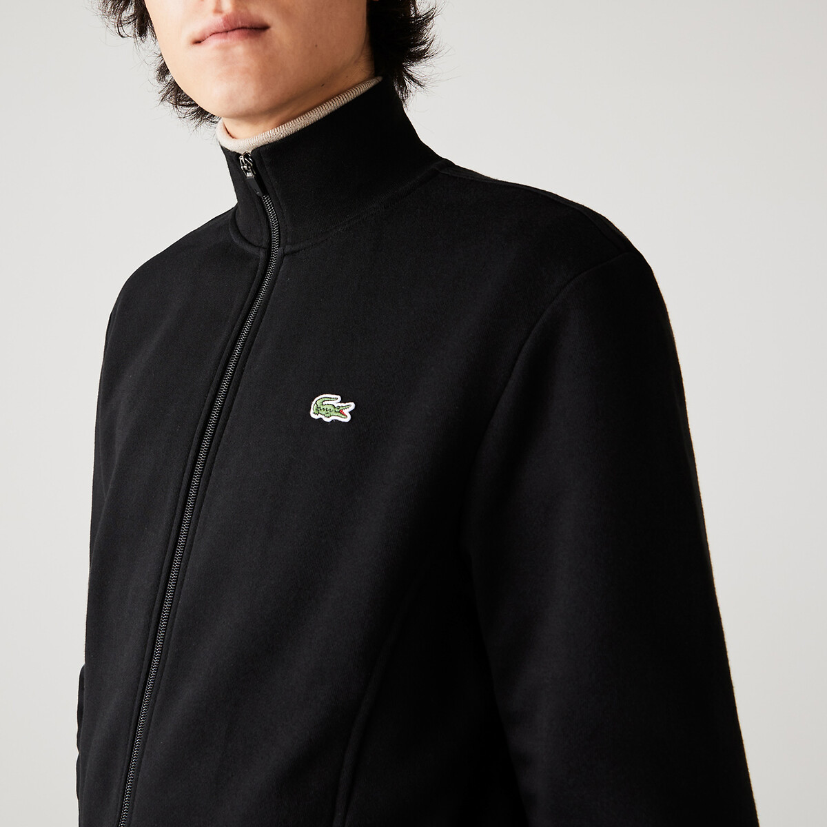 lacoste zip neck