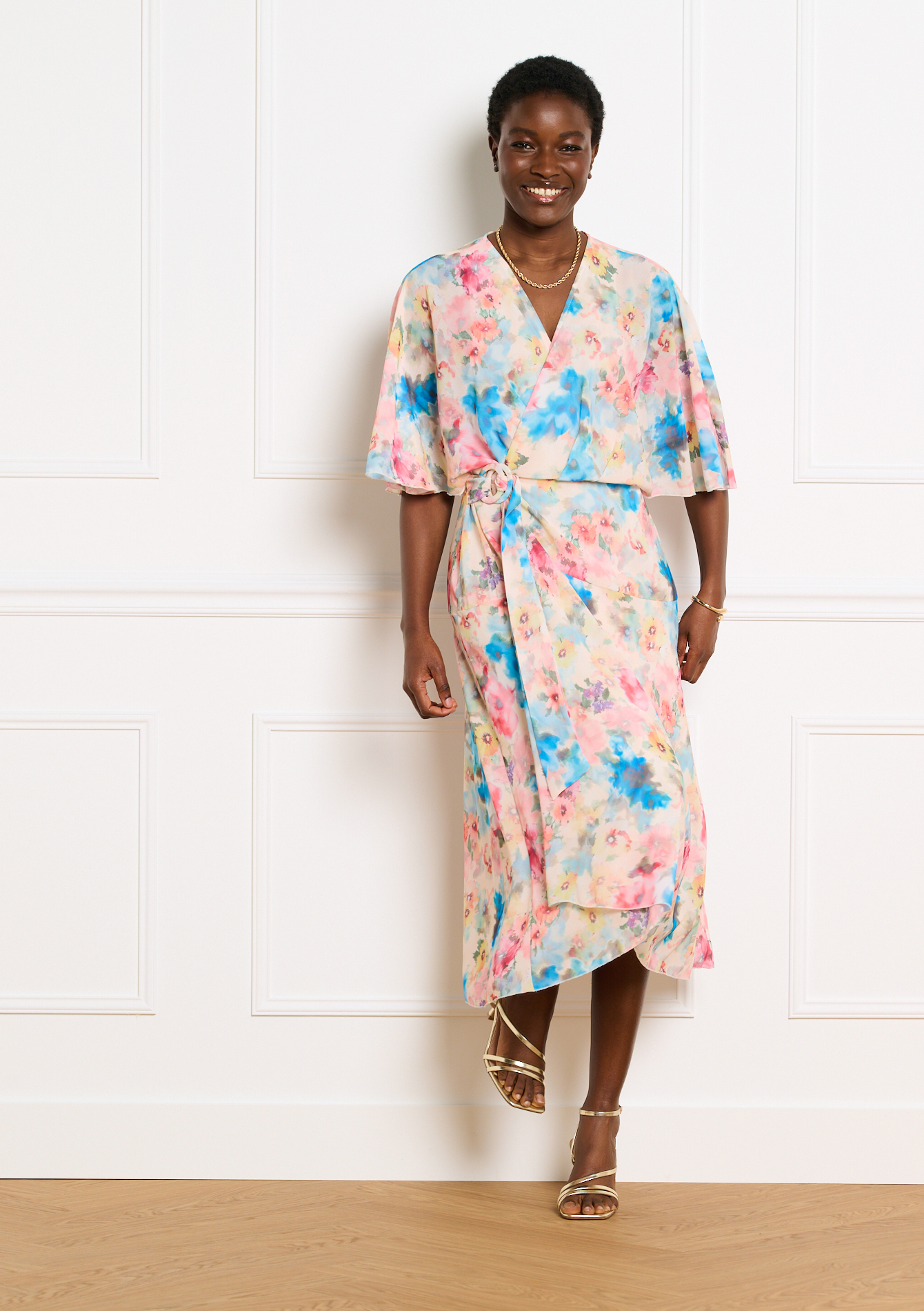 Robe midi portefeuille, LOLALIZA