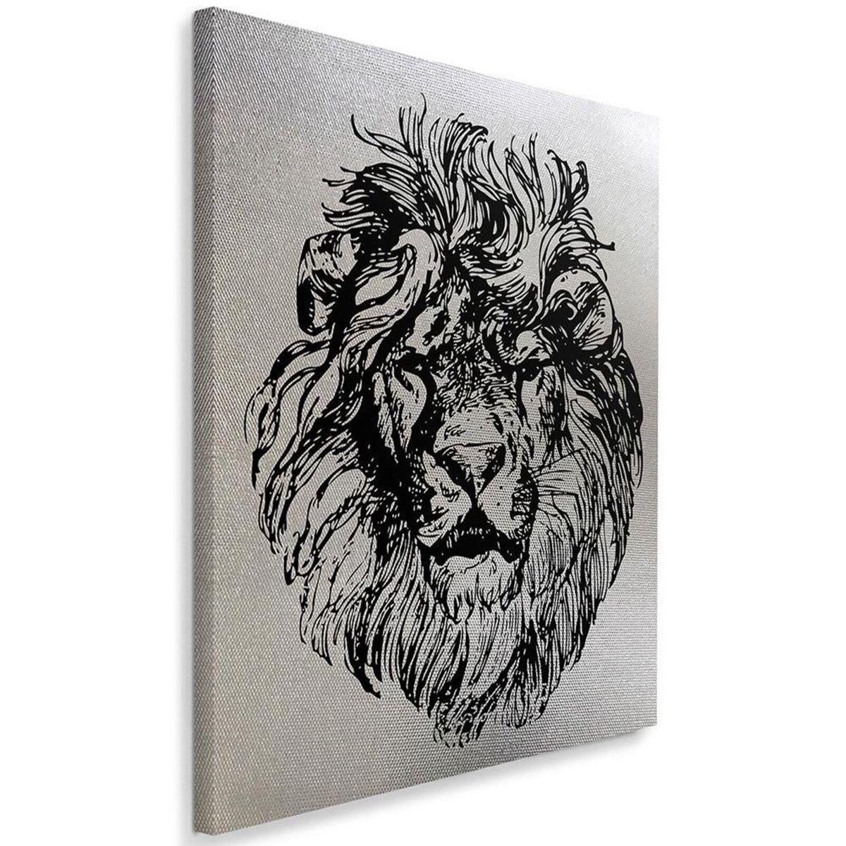 Tableau mural encadré lion 65x97 cm ANIMAUX