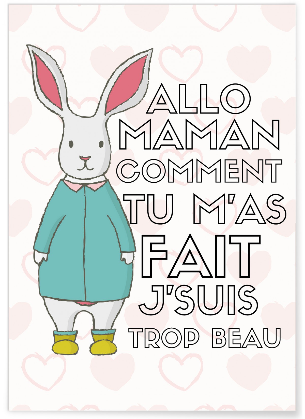 Affiche Allo maman comment tu m'as fait j'suis trop beau, L'AFFICHERIE
