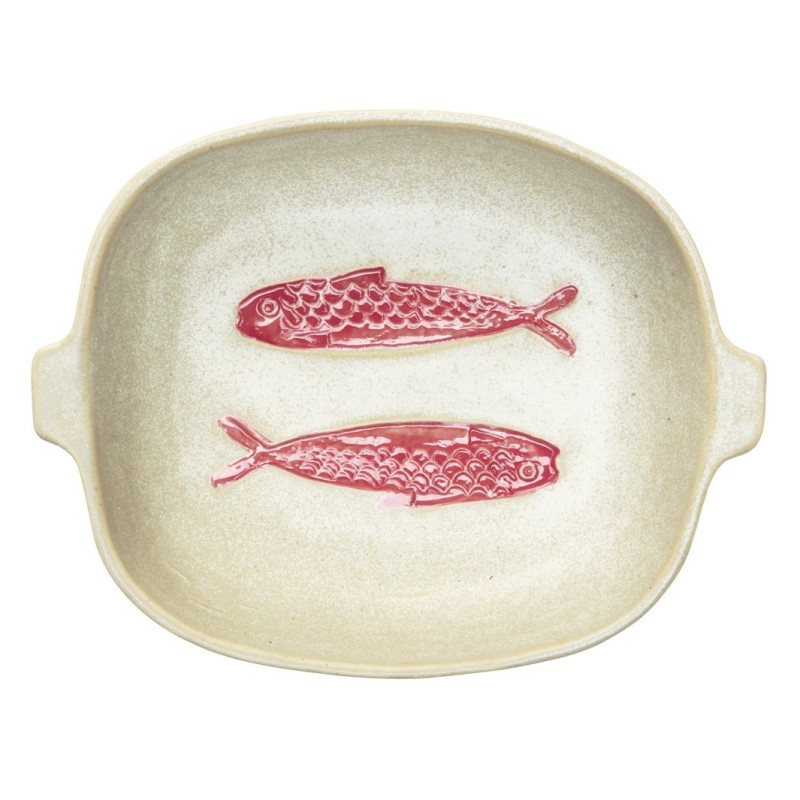 Plat au four motif poissons grès, MADAM STOLTZ