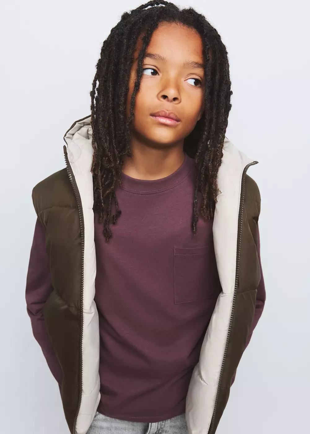 Gilet réversible à capuche, MANGO KIDS