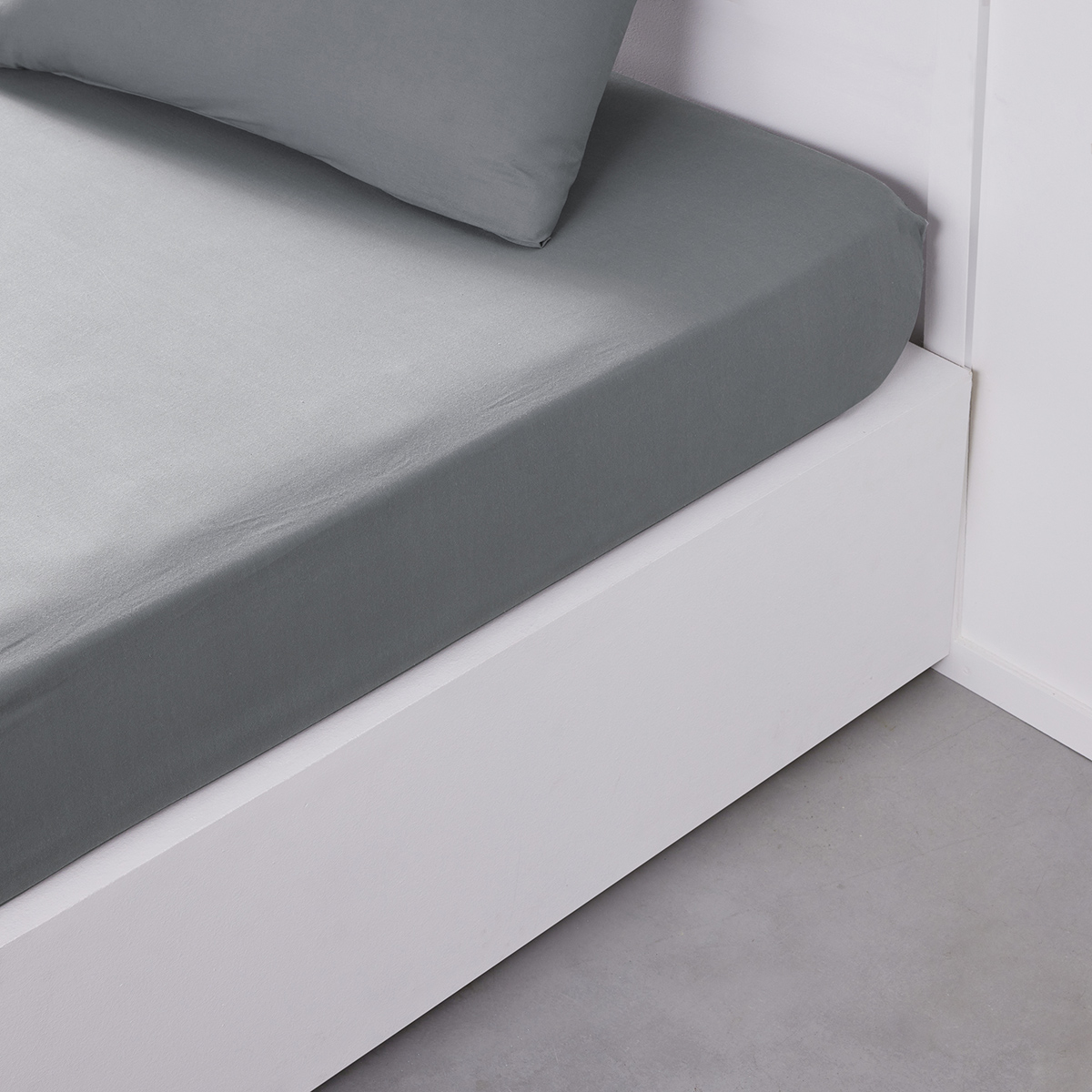 Drap housse 2 personnes uni coton ESSENTIAL, TODAY