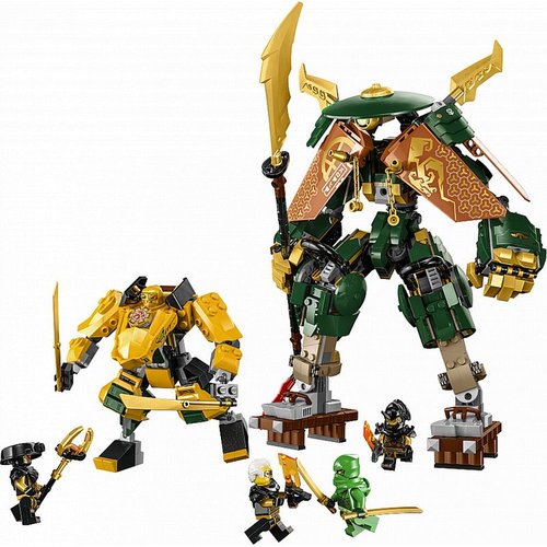 L'équipe de robots des ninjas lloyd et arin Lego