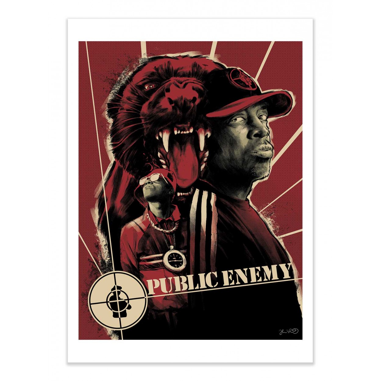 Affiche d'art - Public Enemy - Joshua Budich, WALL EDITIONS