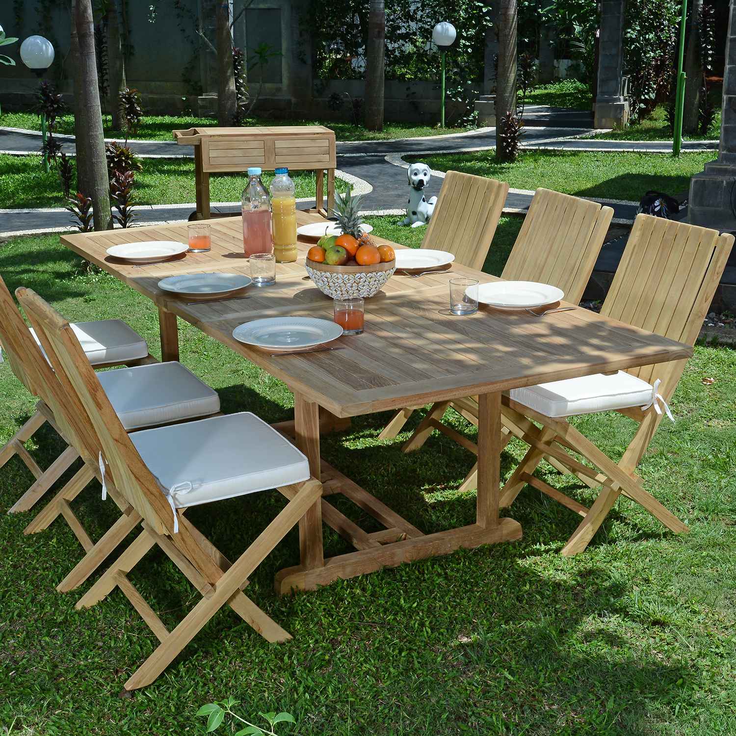Salon de jardin en teck massif Vera Cruz, 6 places, TECK ATTITUDE