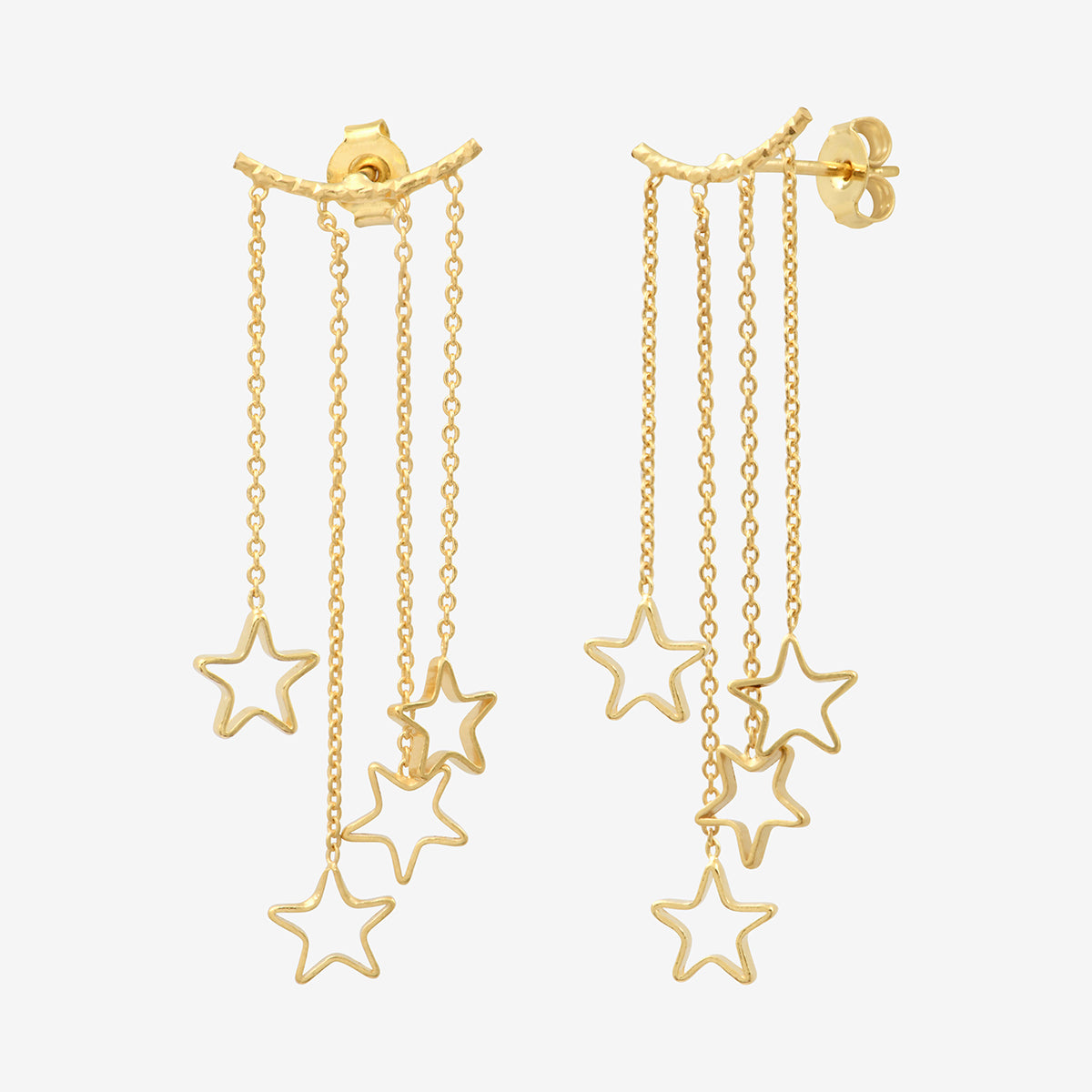 Boucles d'oreilles dorées grand modèle - cassiopee, CAROLINE NAJMAN