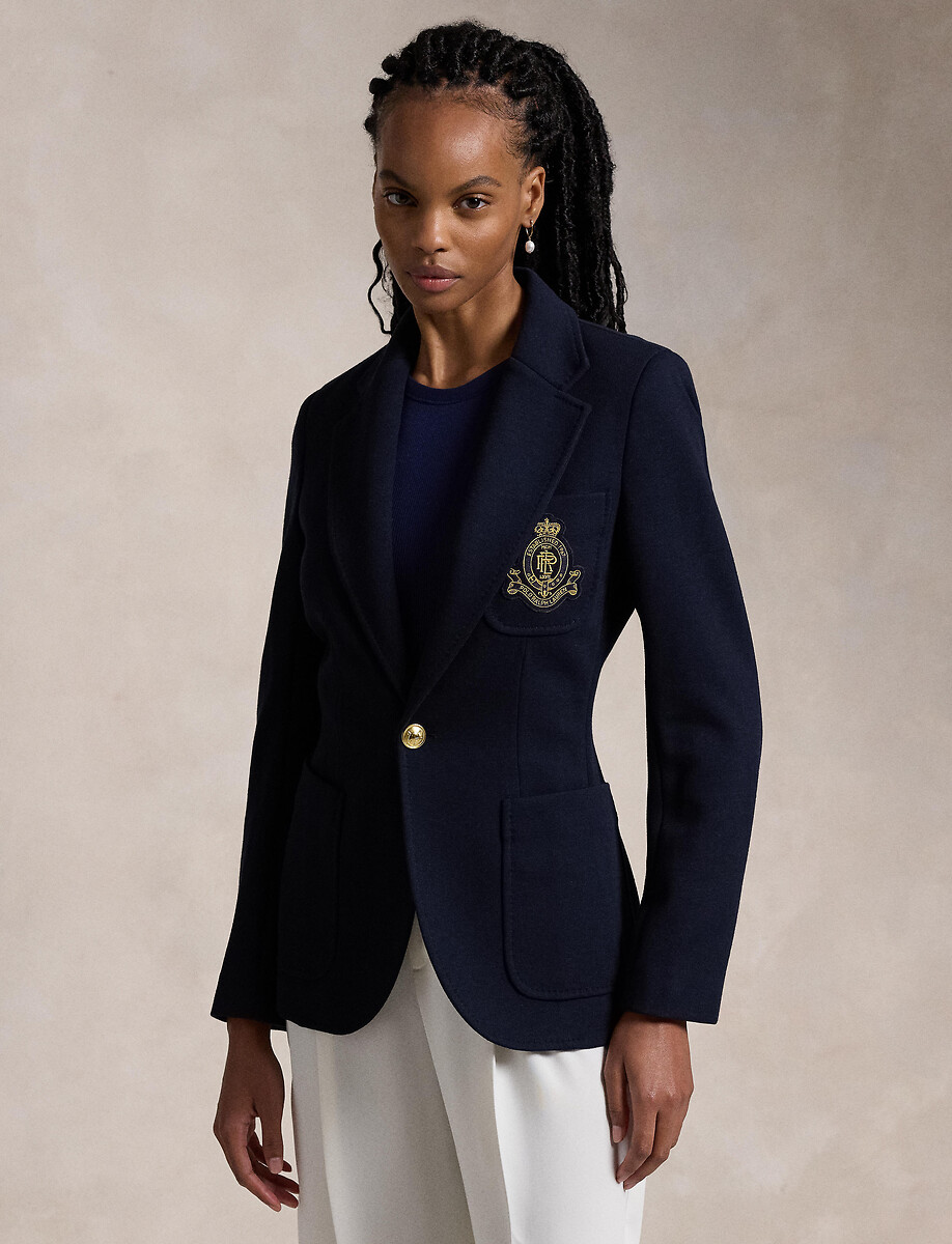 Veste blazer avec blason brodé, POLO RALPH LAUREN