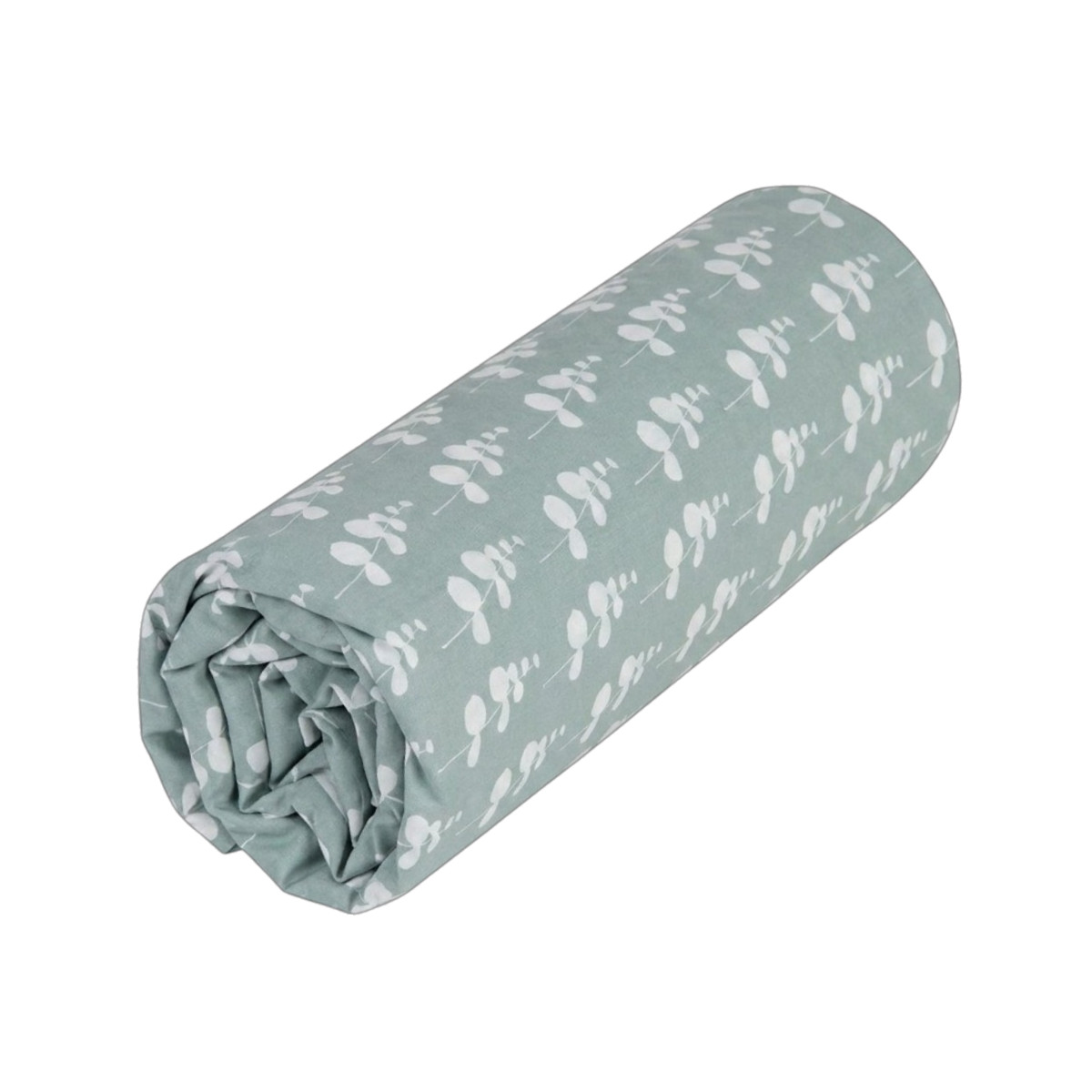 Drap Housse Percale De Coton - EUCALYPTUS, TRADITION DES VOSGES