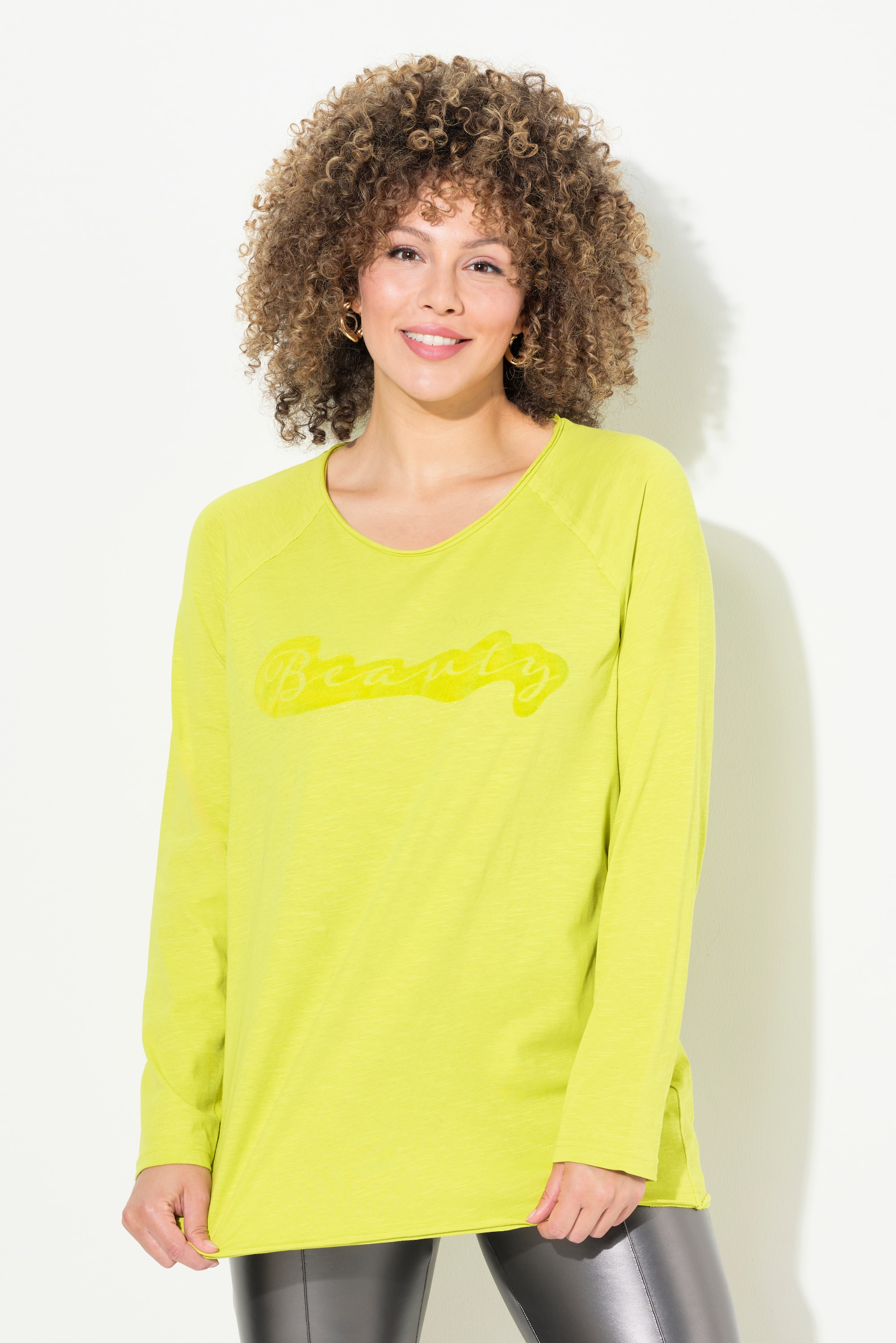 T-shirt évasé à manches longues et col rond, ULLA POPKEN