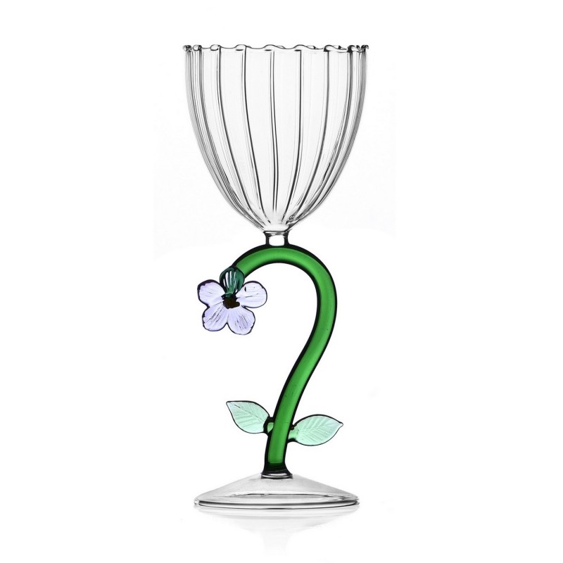 Verre à pied BOTANICA lilac flower, ICHENDORF