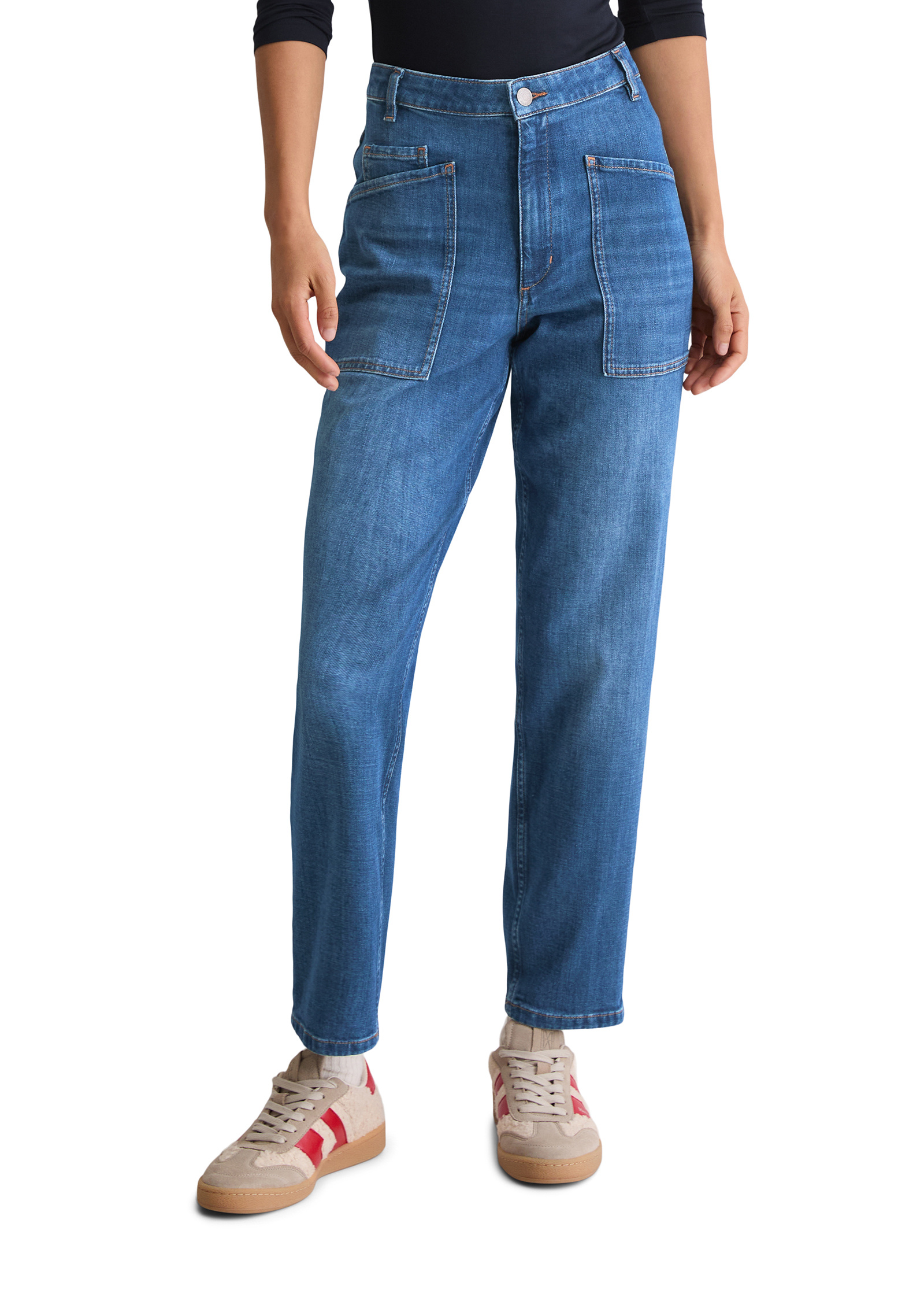 Jeans modèle Iva boyfriend cropped en doux denim Cashmere Touch, MARC O'POLO