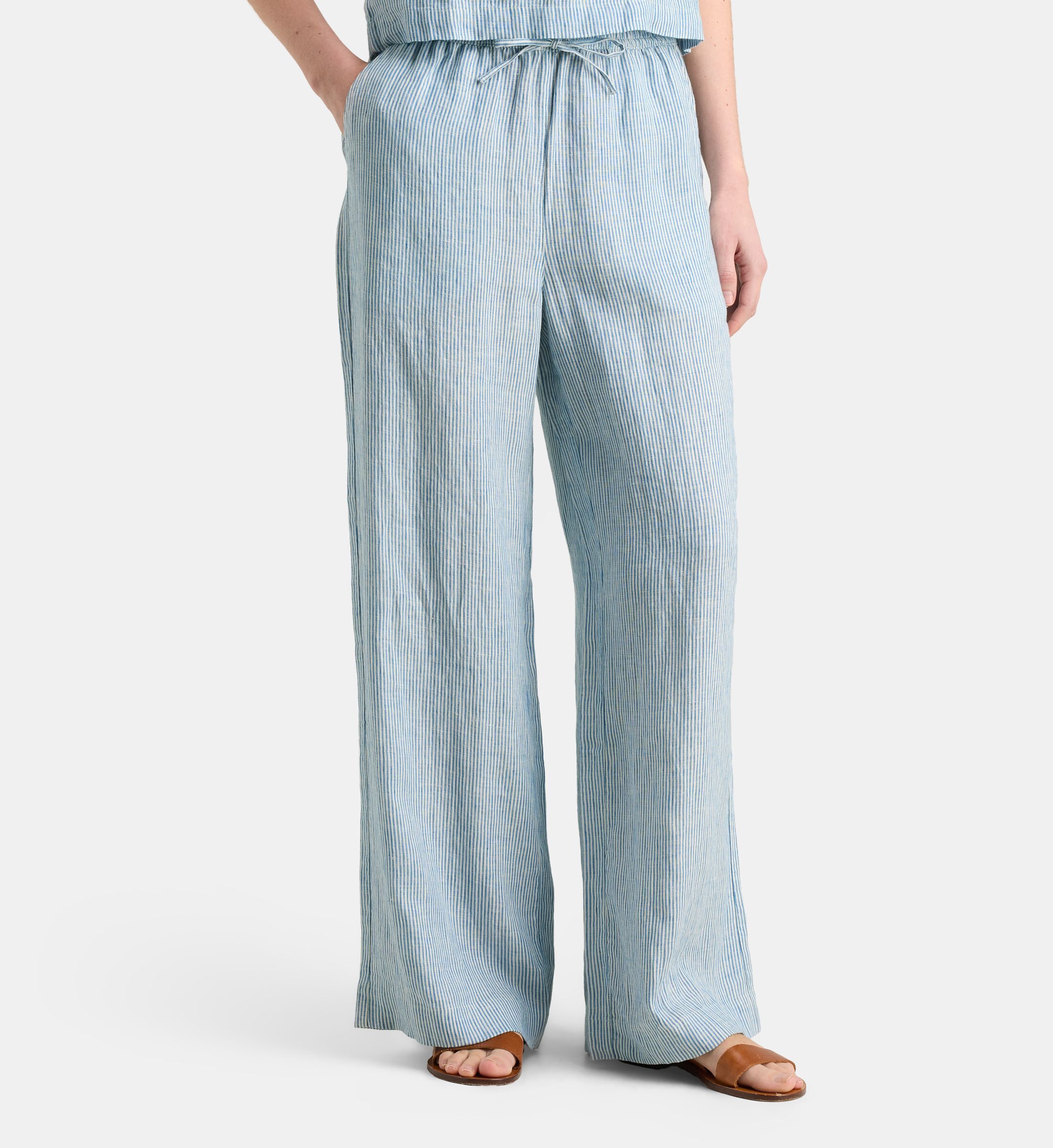 Pantalon large elios lin, GALERIES LAFAYETTE