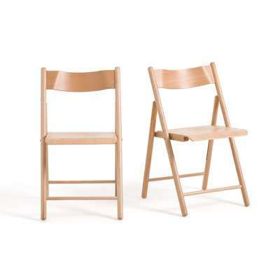 Комплект из 2 стульев складных из бука, Panni LA REDOUTE INTERIEURS