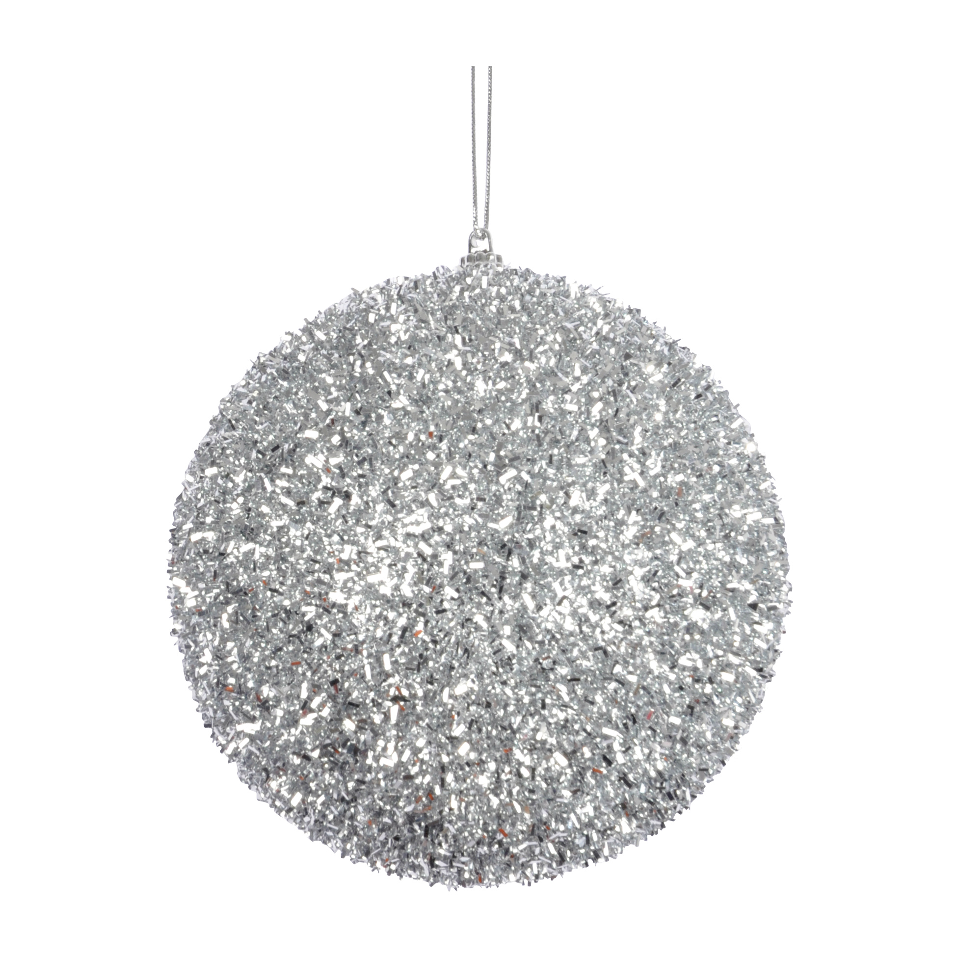 1 boule polyfoam decore paillette argent, EDEN