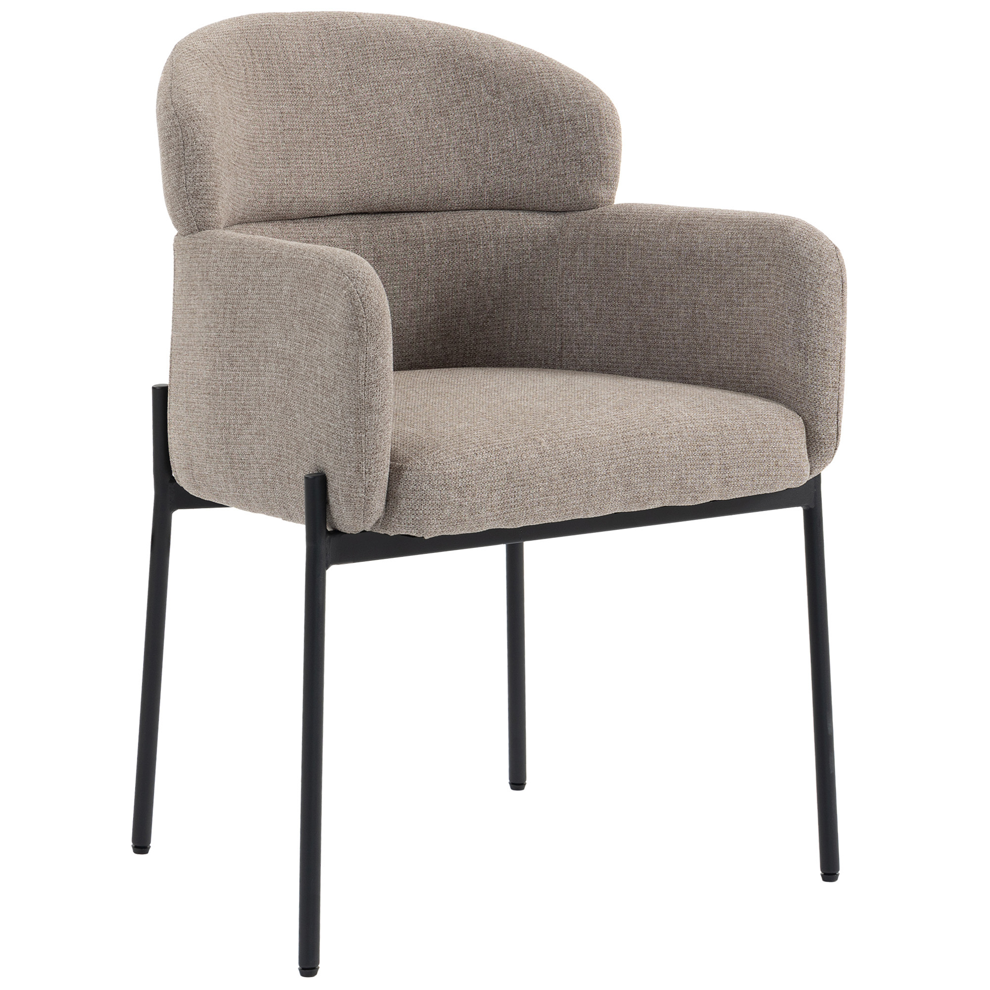 Accent Chair Chenille (100% Polyester) Marron, HOMCOM