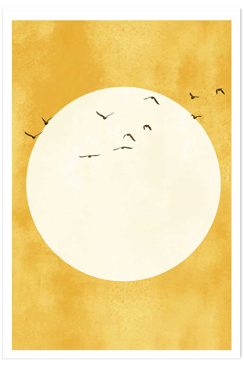 Affiche dessin ""Eternel coucher du soleil"", HEXOA