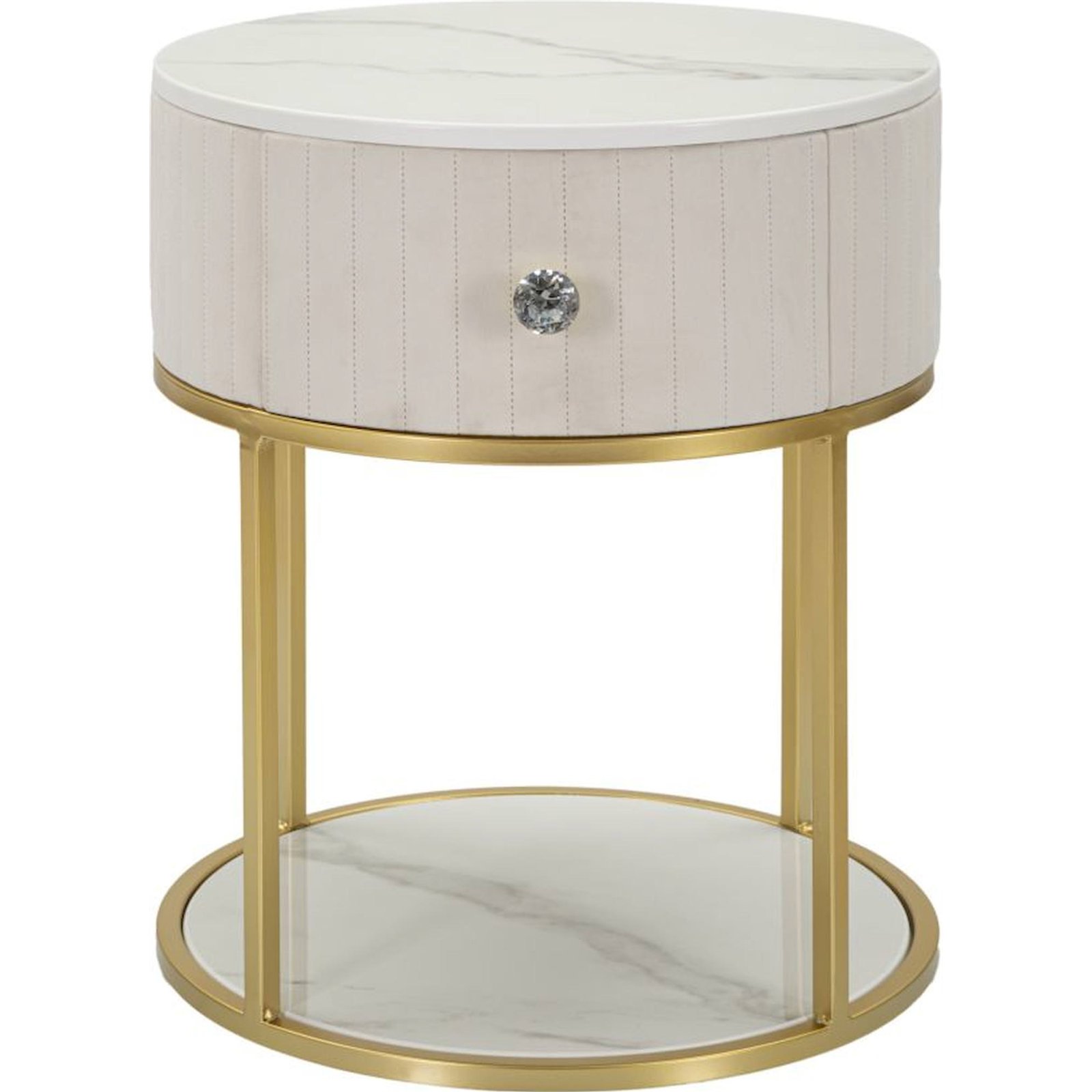 Table de chevet en fer avec tiroir GLAM, RECOLLECTION