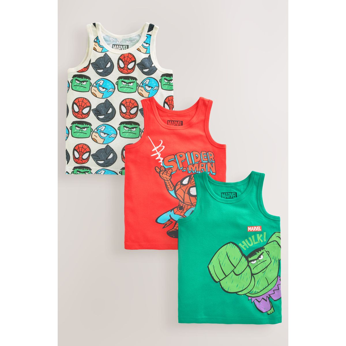 Débardeur 100 % coton marvel, lot de 3, NEXT