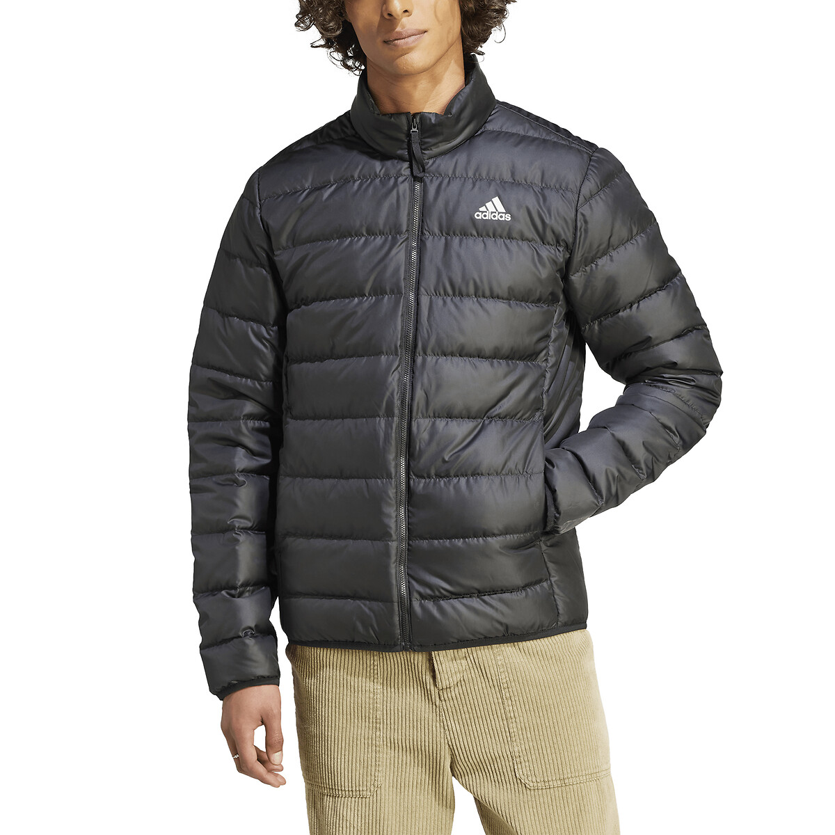 Essentials Lightweight Padded Jacket with Logo Print and Zip Fastening