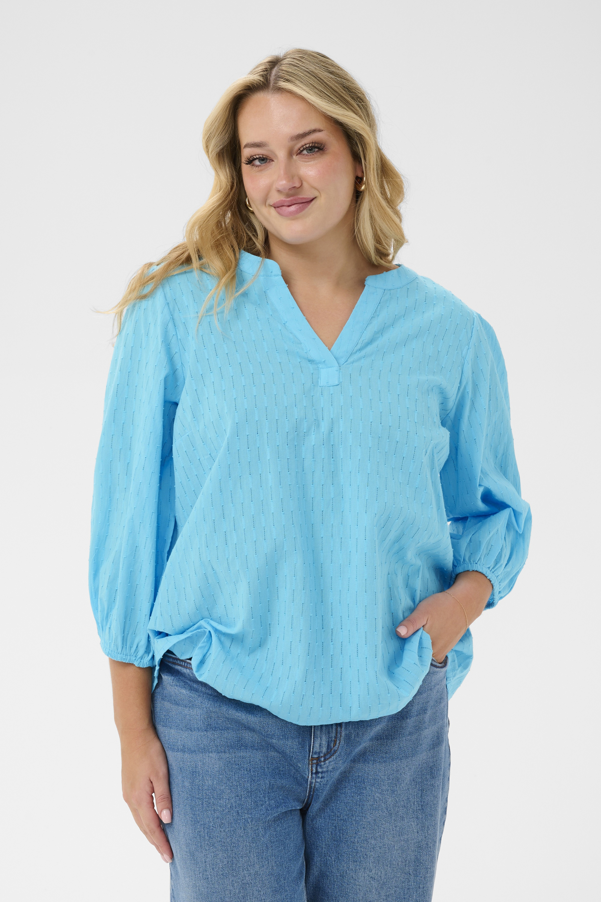 Blouse à manches courtes, KAFFE CURVE
