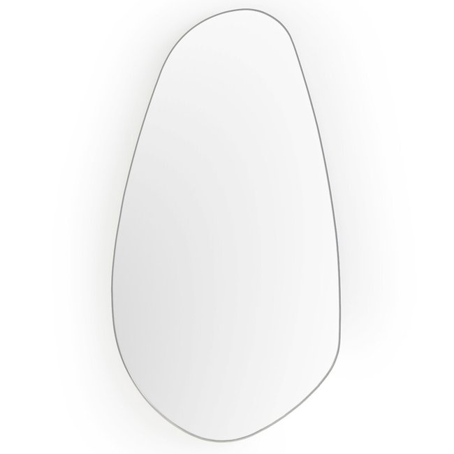 Miroir organique en nickel satiné, Lido Couleur transparent <span itemprop=