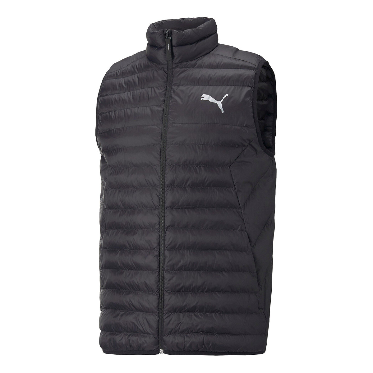 Logo print padded gilet black Puma La Redoute