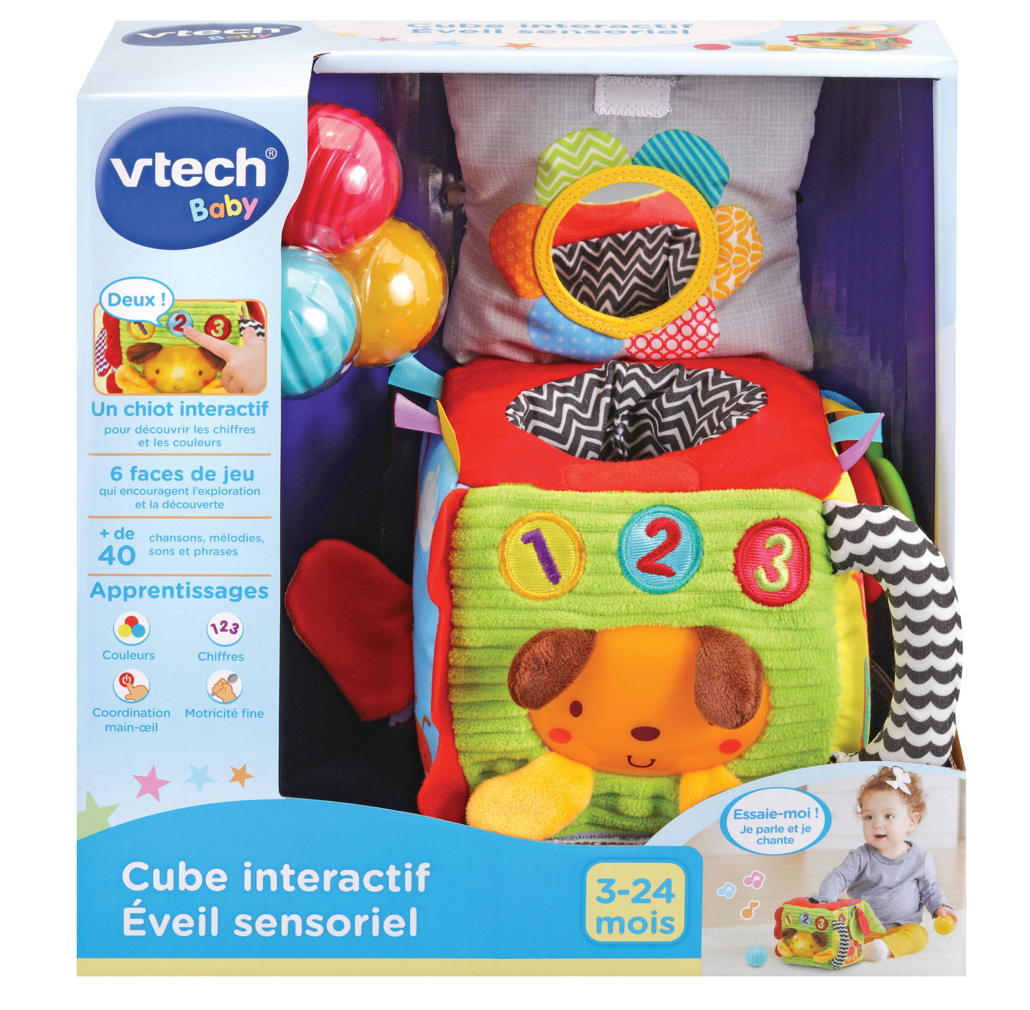 Cube interactif eveil sensoriel, VTECH