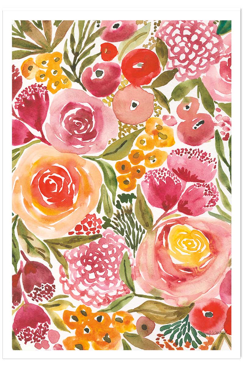 Poster fleurs pivoine, HEXOA