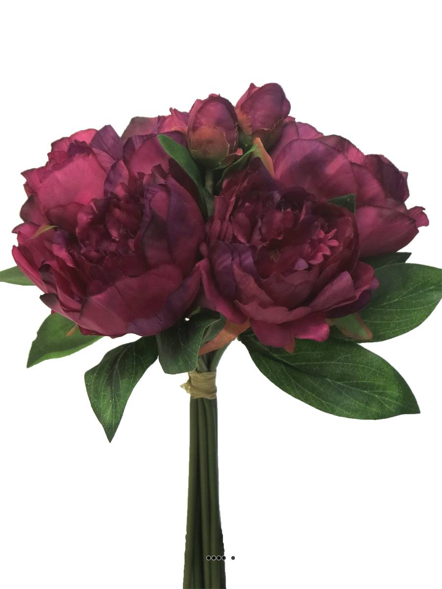Bouquet de Pivoines factice 8 têtes, D28cm, ARTIFICIELLES