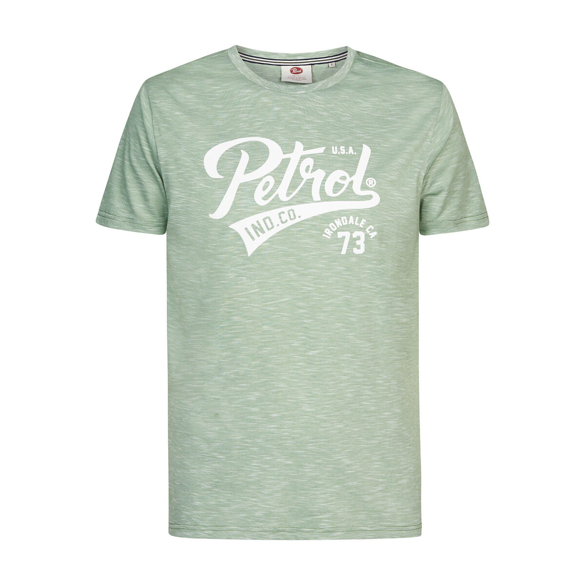 Logo Print T-Shirt in Cotton Mix with Crew Neck