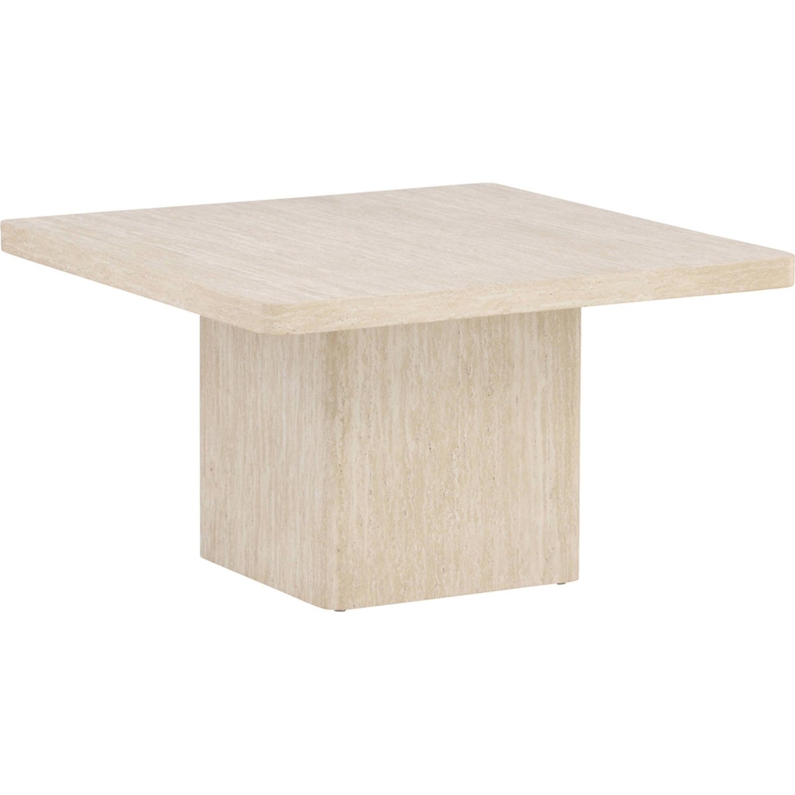 Table basse carrée QVART effet travertin, RECOLLECTION