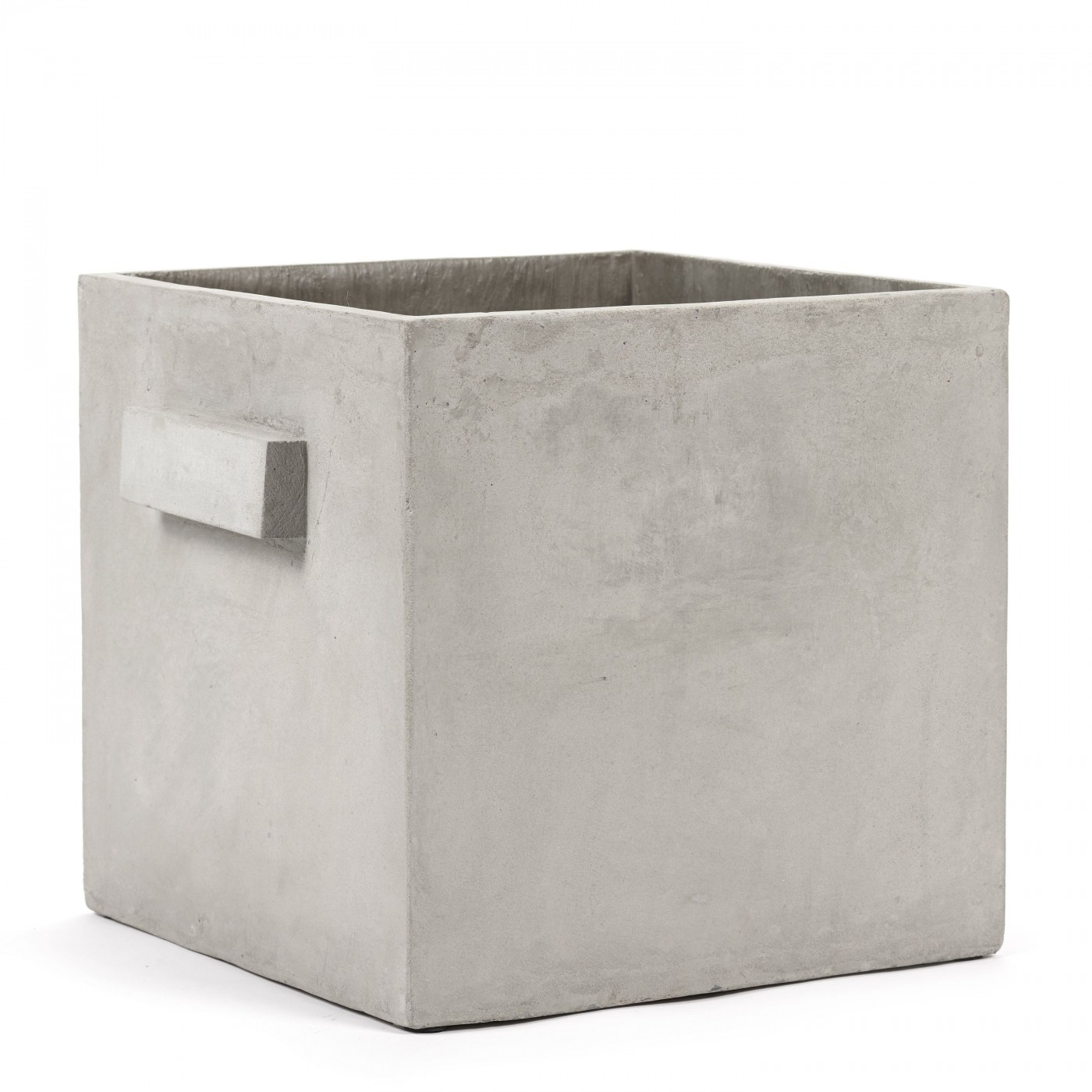 Pot Béton Cubique Marie Gris Clair 33 x 33 x 31 cm, SERAX