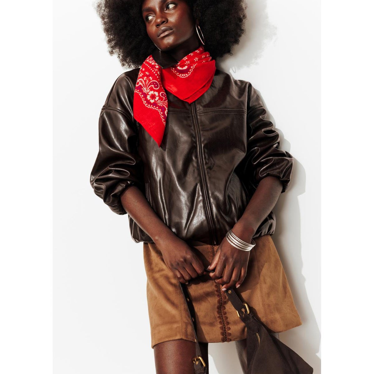 Blouson zippé en simili, PROMOD