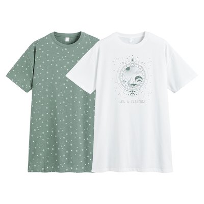 Pack of 2 Nightshirts in Cotton LA REDOUTE COLLECTIONS