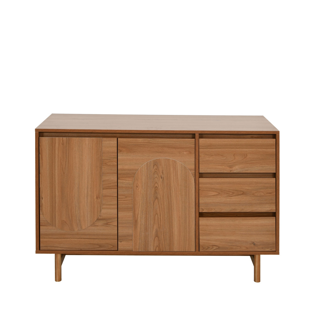 Buffet 2 portes 3 tiroirs en bois L110cm- ABBY, DRAWER