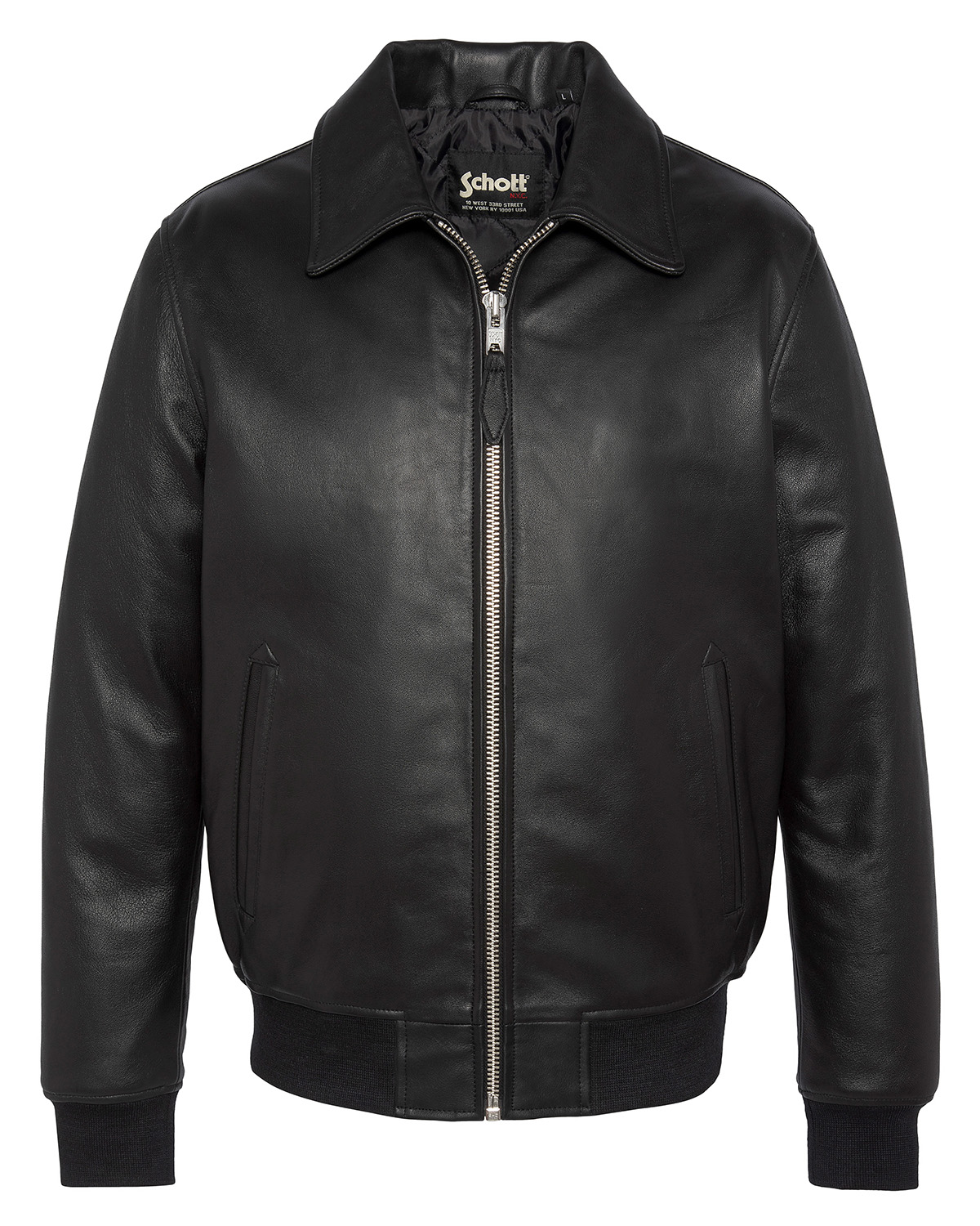 Blouson casual, cuir d'agneau, SCHOTT