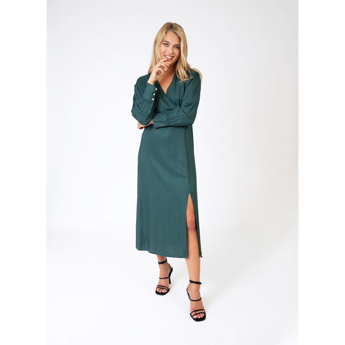 Robe paillette verte La Redoute