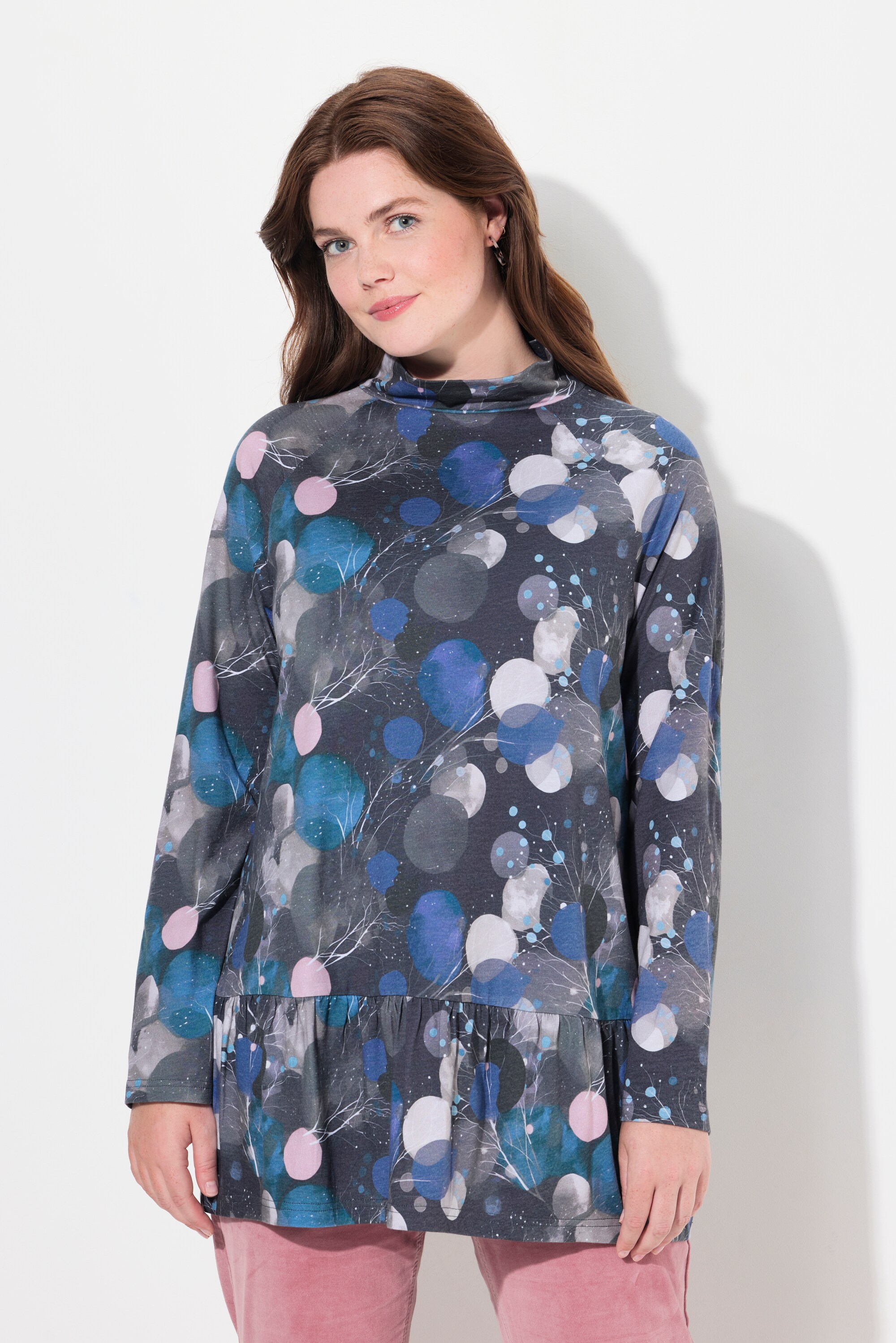 T-shirt long en coton bio, ULLA POPKEN