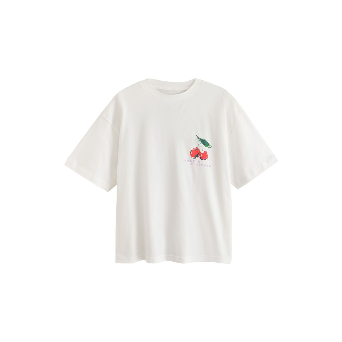 T-shirt oversize à motif cerise, NEXT