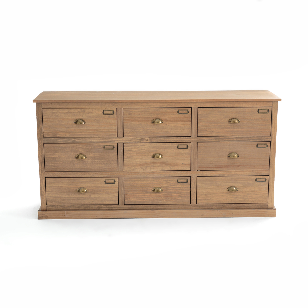 Product photograph of Lunja Pine Dressmaker-style Sideboard With 9 Drawers from La Redoute UK.