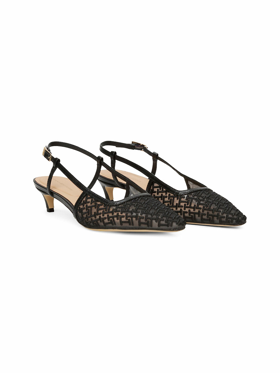 Escarpins slingback en cuir