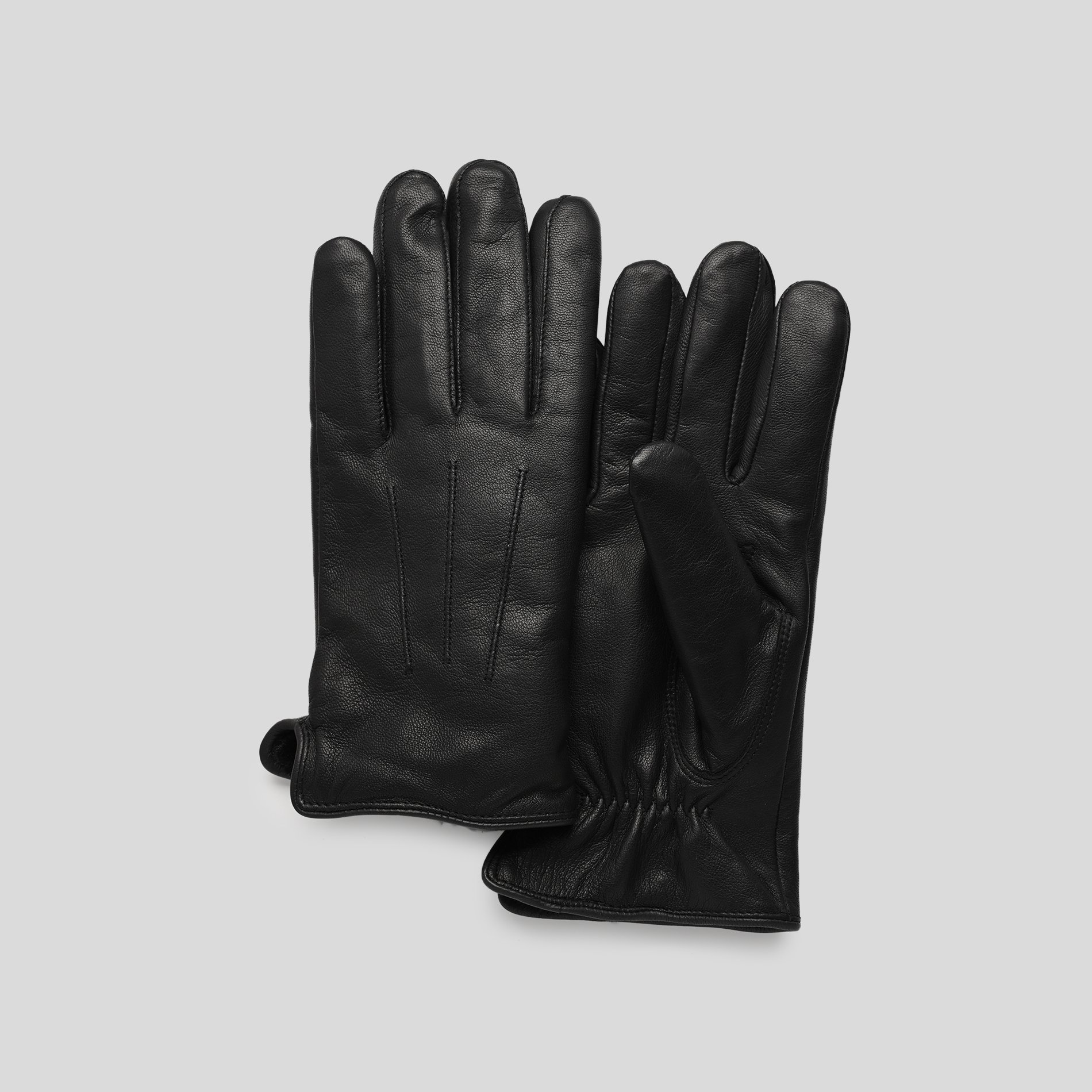 Gants En Cuir Fourré, MONOPRIX