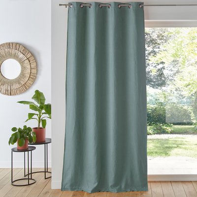 Onega Washed Linen Single Lined Blackout Curtain with Eyelets LA REDOUTE INTERIEURS