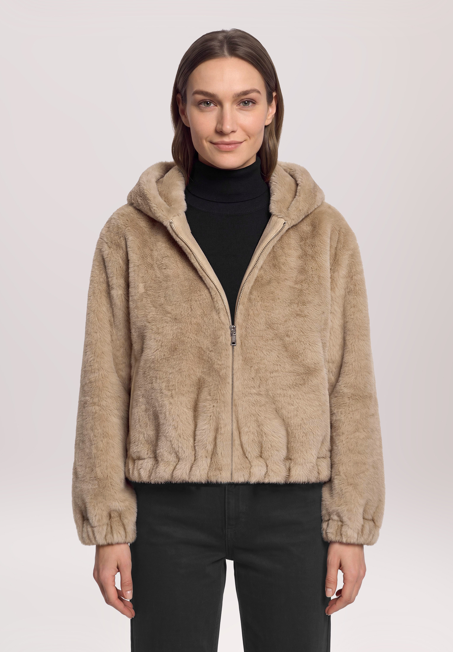 Veste en peluche à capuche, GIL BRET