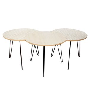 3 Tables Scandinaves - Diam. 45 Cm