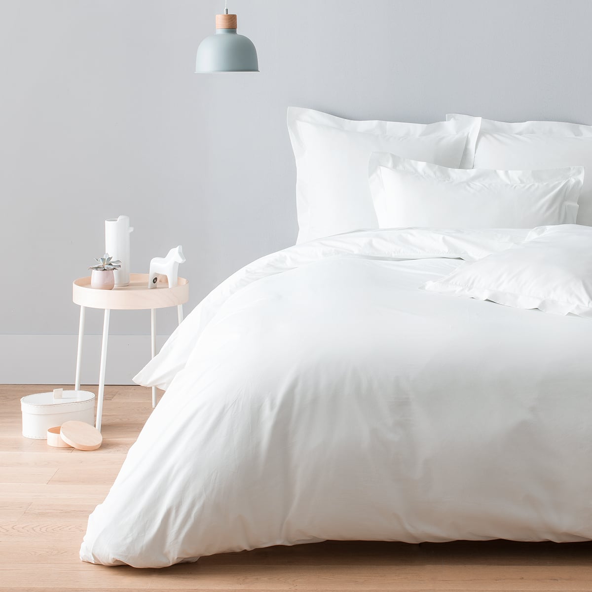 Housse de couette percale de coton peigné 160 fils - 400tc STOCKHOLM, COTTON & CO