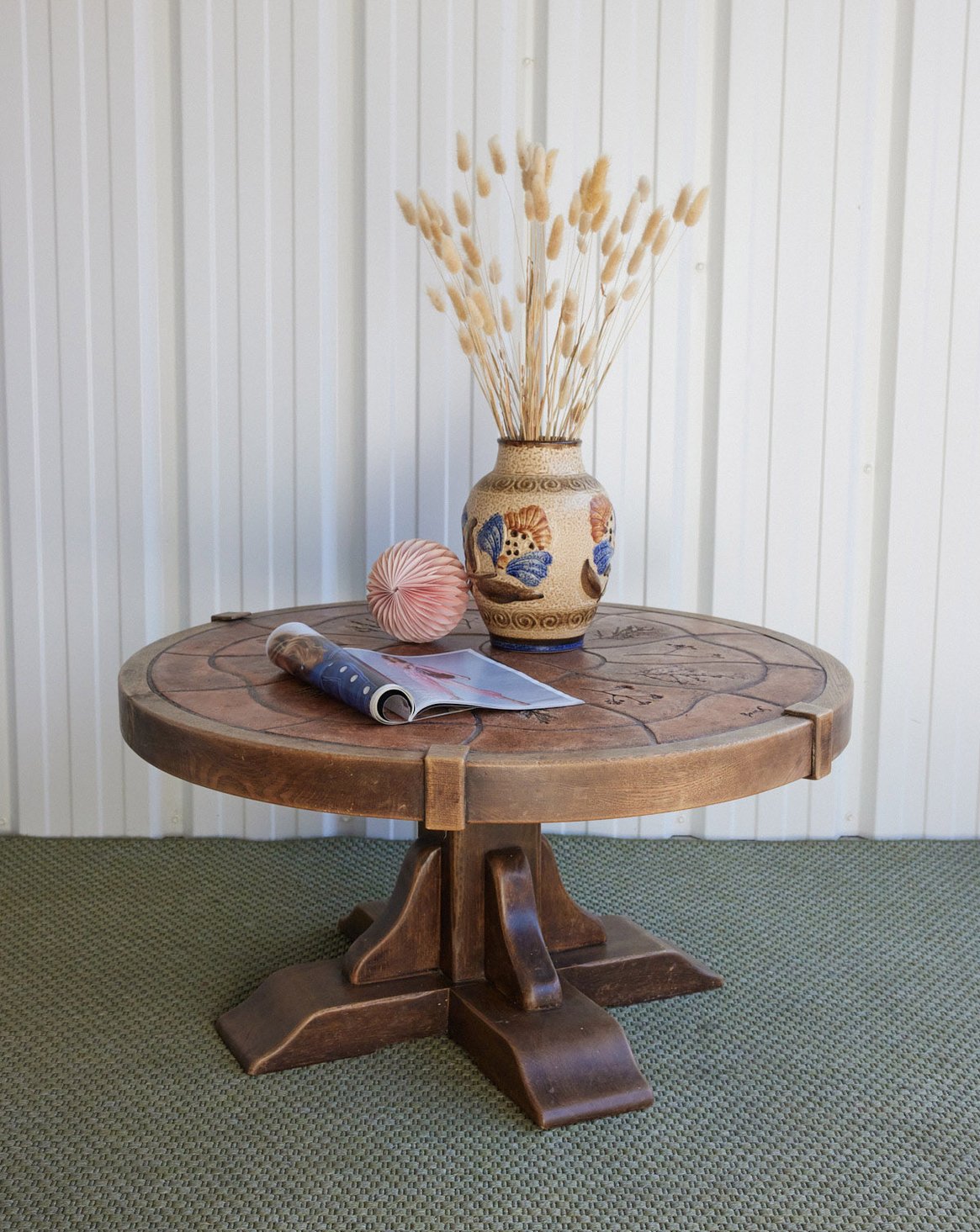 Table basse en céramique Léonie N°1578 - Bon état, DEBONGOUT